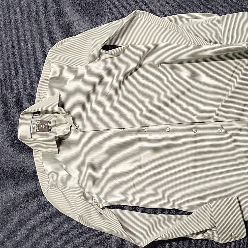 Grey Striped Dress Shirt - 15 34-35